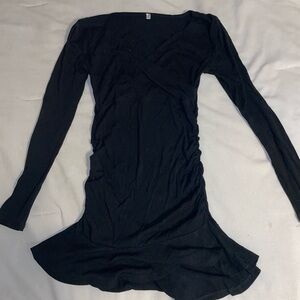 Elegant Black Long Sleeve Dress